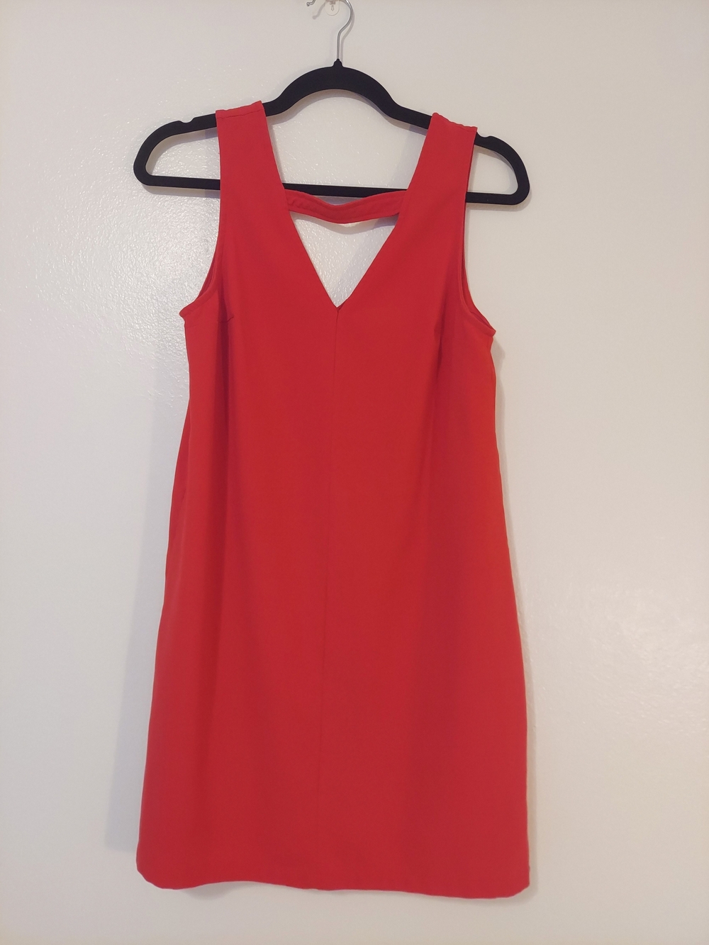 Abercrombie & Fitch Red Sleeveless V-Neck Keyhole A-line Mini Dress Size XS